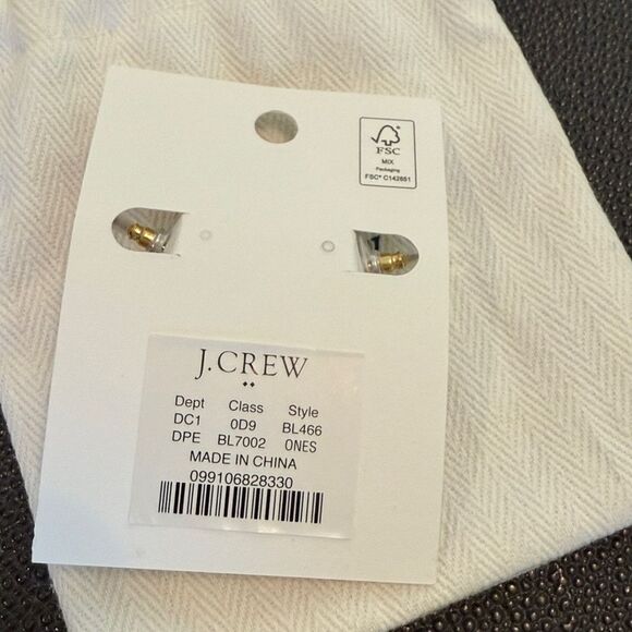 J. Crew Sparkly Resin Blue Hoop Earrings New with bag - Picture 2 of 4